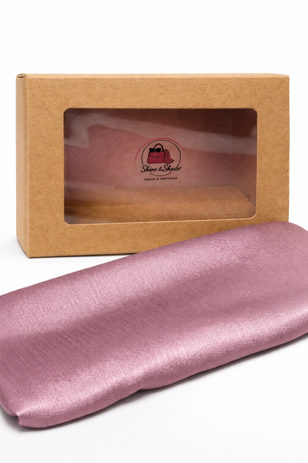 Satin Hijab – Soft Rose Shine
