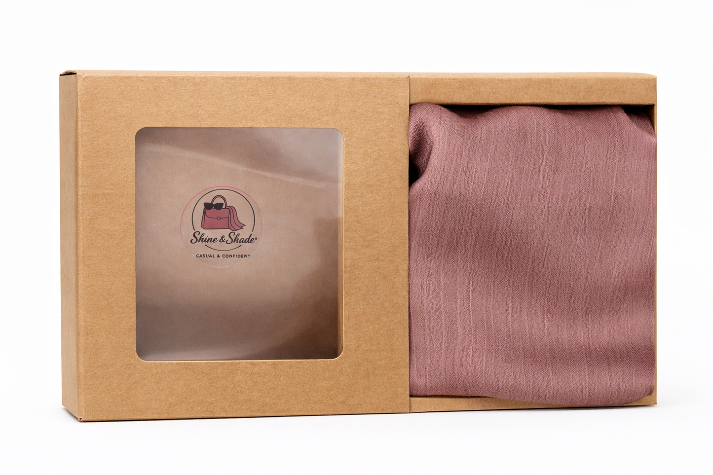Satin Hijab – Soft Rose Shine