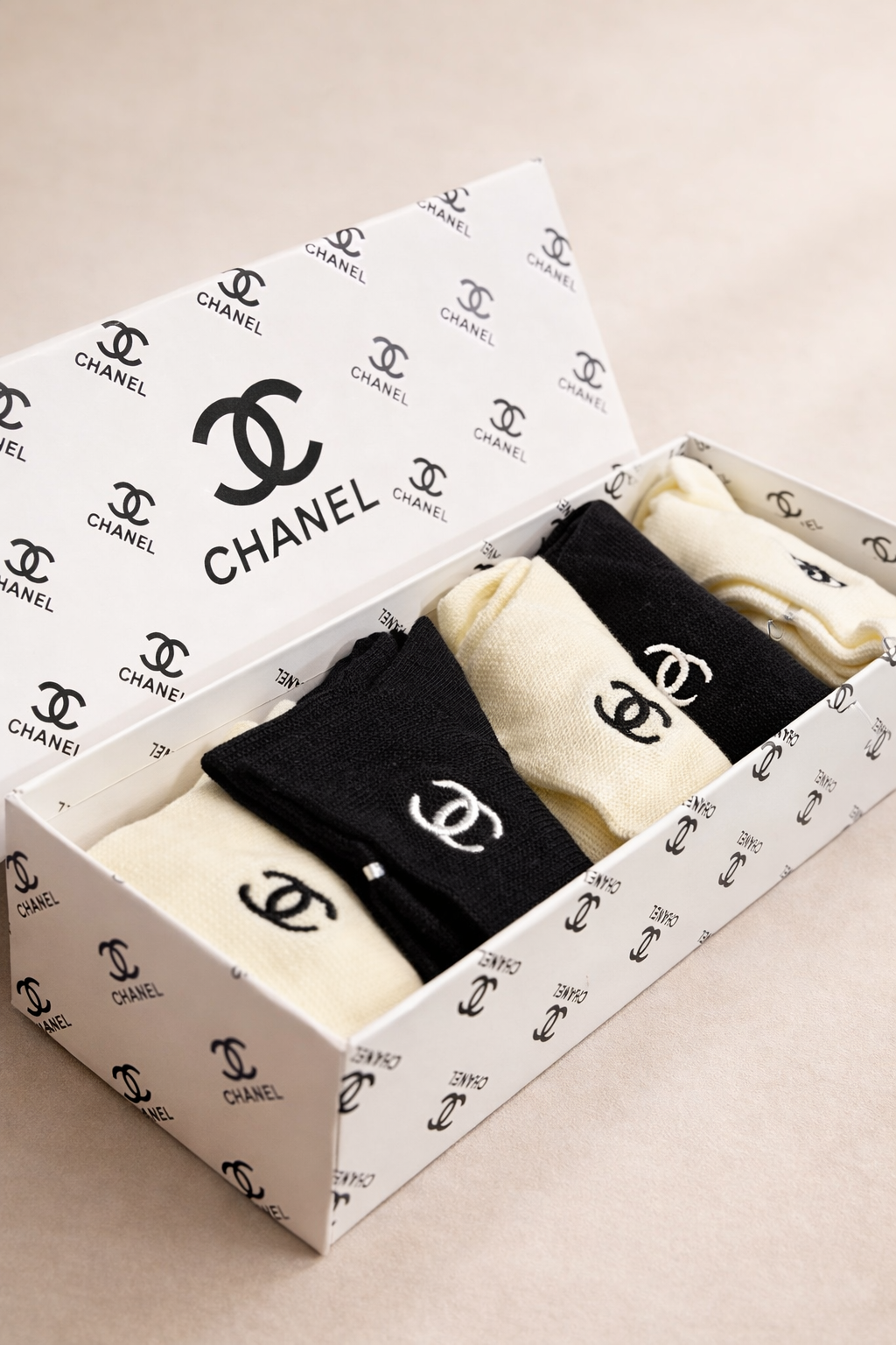 CHANEL STYLE SOCKS