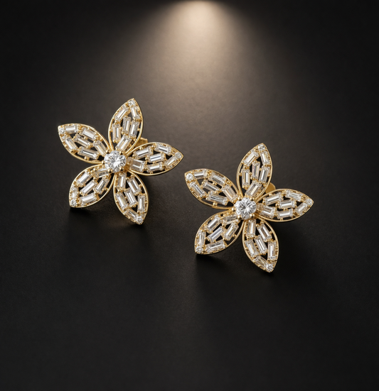 Flower Design Earrings