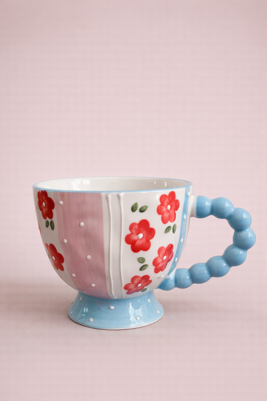 FLORAL BEADED MUG