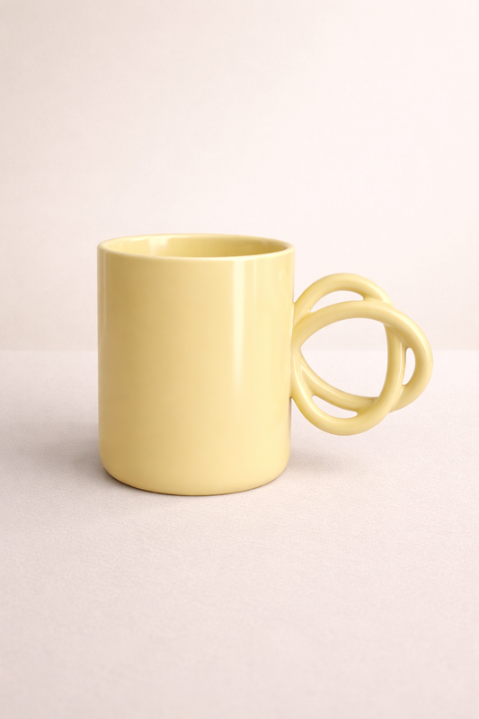 YELLOW CUTE HANDLE MUG