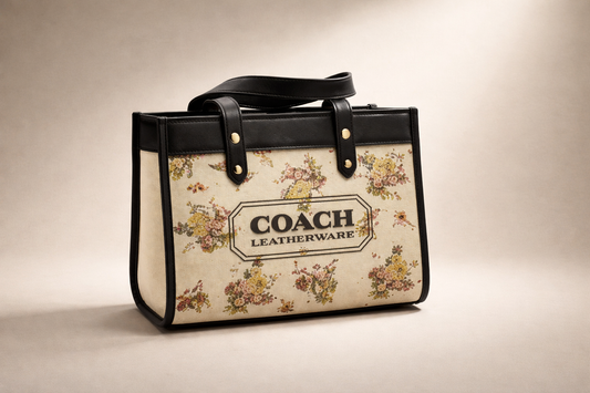 CLASSIC COACH BAG WITH FLOWER DESIGN