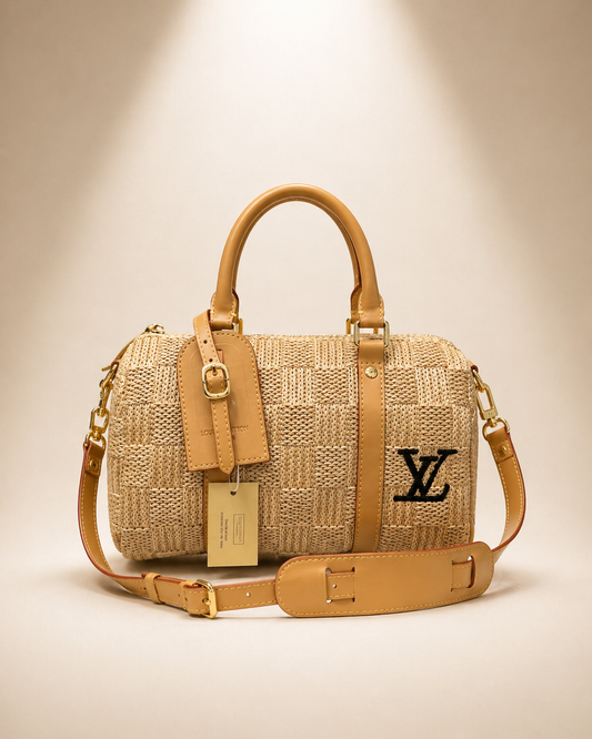 LV- شنطة قش من